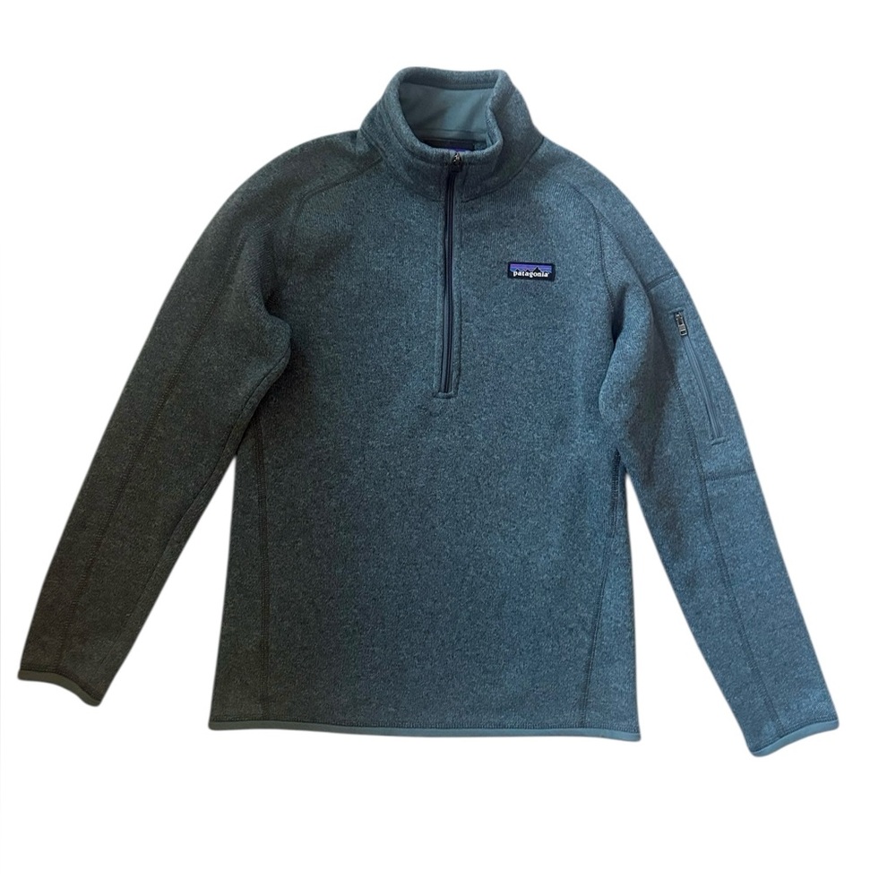 Patagonia Better Sweater 1/4 Zip Quarter Fleece Jacket Sweater Sz XS Blue/Green